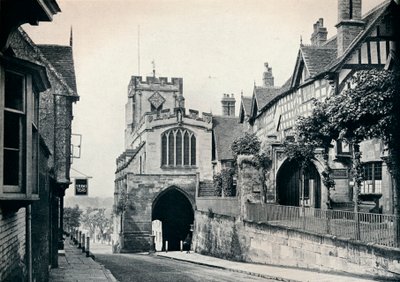 St James Church over West Gate, Warwick, Warwickshire, 1929 av BC Clayton