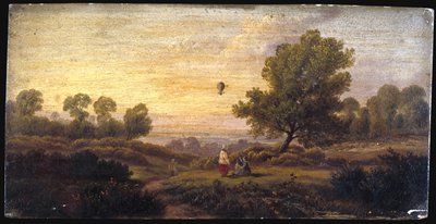 Ballong Over Woodland, ca. 1840 av B. Cook