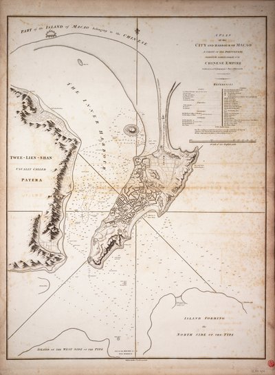 Macao. Schlüssel zum Stadtplan. Von der Macartney-Expedition in der 