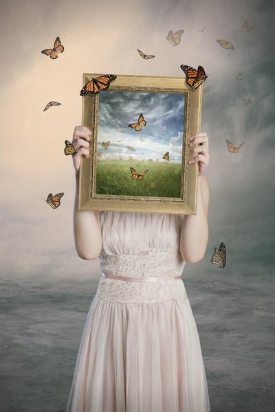 «Butterflies Dreamscape»-ramme av Baden Bowen