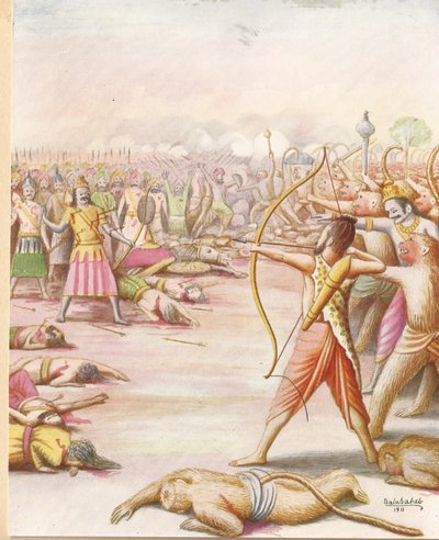 Drep av Indrajit -maleri av Balasaheb Pandit Pant Pratinidhi