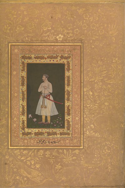 Portrett av Jahangir Beg, Jansipar Khan, Folio fra Shah Jahan Album, ca. 1627 av Balchand
