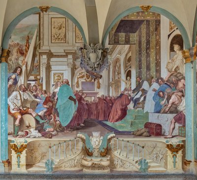 Cosimo I og sønnen Francesco med regjeringen av Baldassare (1611-89) Franceschini