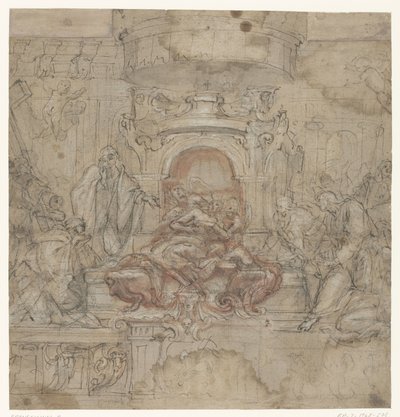 Design for et scenografisk påskealter av Baldassare Franceschini