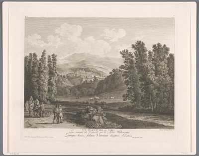 Utsikt over Vicovaro Utsikt over Vicovaro anc. Varia (tittel på objekt) Suite av VI Views of the Surroundings of Roma (...) (serietittel) av Balthasar Anton Dunker