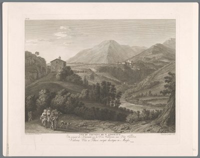 Utsikt over San Cosimato Utsikt over klosteret St. Cosimato (tittel på objekt) Suite med VI utsikt over Romas omgivelser (...) (serietittel) av Balthasar Anton Dunker
