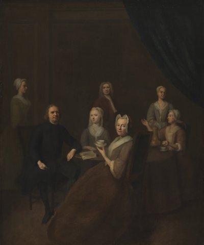 Kunstnerens svigerforeldre og noen av deres barn av Balthasar Denner