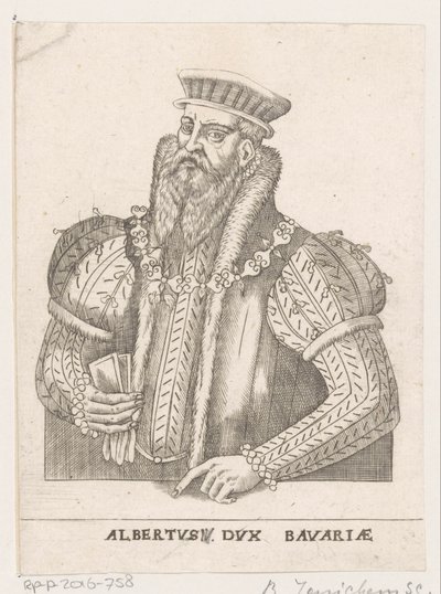 Portrett av Albrecht V, hertug av Bayern av Balthasar Jenichen