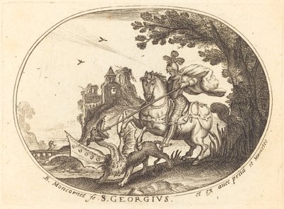 Saint George og dragen av Balthasar Moncornet