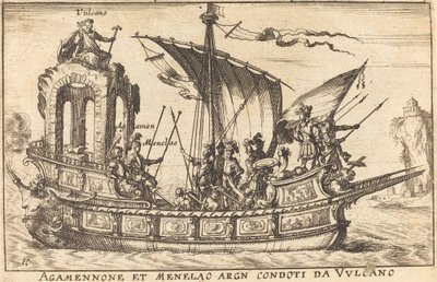 Agamemnon og Menelaos var gift med Vulcan av Balthasar Moncornet after Remigio Cantagallina