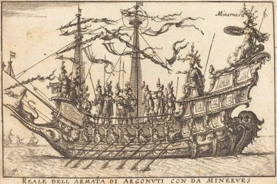 Royal Army of Argonuti med fra Minerves av Balthasar Moncornet after Remigio Cantagallina