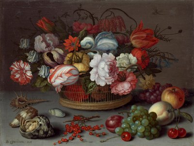Kurv med blomster, ca. 1622 av Balthasar van der Ast