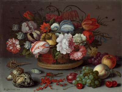 Kurv med blomster, ca. 1622. av Balthasar van der Ast