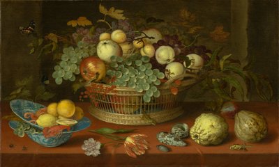 Stilleben med fruktkurv, 1622 av Balthasar van der Ast