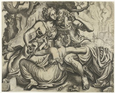 Lot og døtrene hans av Balthazar van den Bos