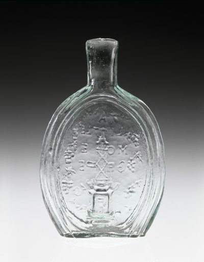 Figurkolbe, ca. 1847 (ikke-bly glass) av Baltimore Glass Works