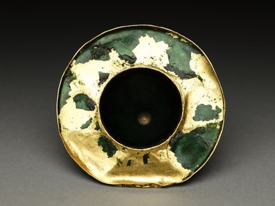 Skål med lokk, tallerken og skje med astrologisk dekorasjon, tidlig 1800-tall av Baqir