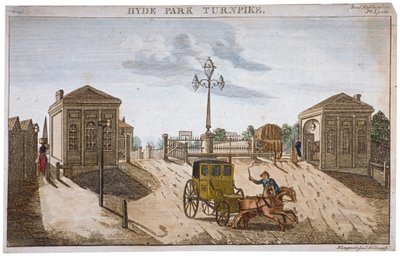 Utsikt over Hyde Park Corner Turnpike, Westminster, London, 1792. av Barak Longmate Jr