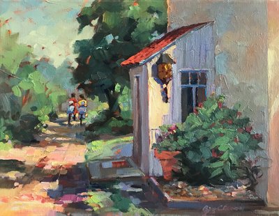 Cimmaron New Mexico, ca. 1980–95 (olje på lerret) av Barbara Cleary