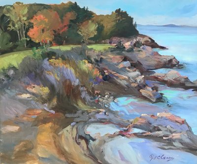 Maine-kysten, ca. 1980–95 (olje på lerret) av Barbara Cleary