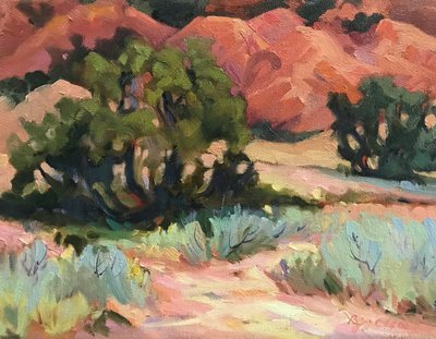 Mesa på Ghost Ranch, ca. 1980–95 (olje på lerret) av Barbara Cleary