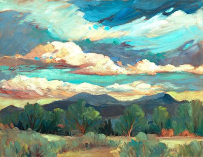 New Mexico Sky, ca. 1990–2005 (olje på lerret) av Barbara Cleary