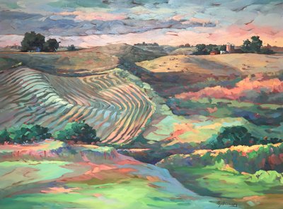 Kolonienes jordrytmeserie, ca. 1980–2000 (olje på lerret) av Barbara Cleary