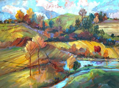 Overganger, ca. 1980–2000 (olje på lerret) av Barbara Cleary