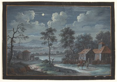 Et sydlandsk landskap i fullmåne av Barbara Dietzsch