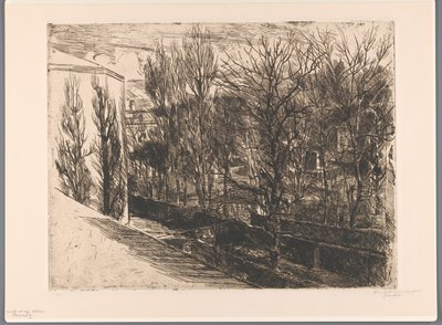 Utsikt fra studioet mitt (originaltittel på objektet) Panorama (tittel på objekt) av Barbara Elisabeth van Houten (signed by artist)