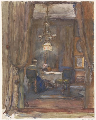 Stuen på Riouwstraat i Haag, om natten av Barbara Elisabeth van Houten