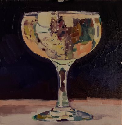 Jeg får ingen kick av champagne, 2019 av Barbara Hoogeweegen
