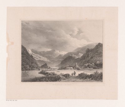 Utsikt over Ahr-dalen The Earth Valley (tittel på objekt) av Barend Cornelis Koekkoek