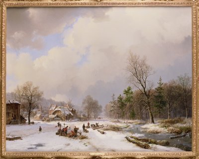 Vinterscene av Barend Cornelis Koekkoek