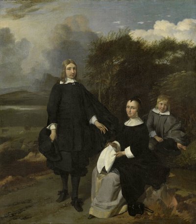 Familie i et landskap av Barend Graat