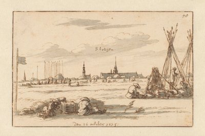 Leir av Army of Willem III nær Sint-Truiden, Limburg av Barend Klotz (attributed to)