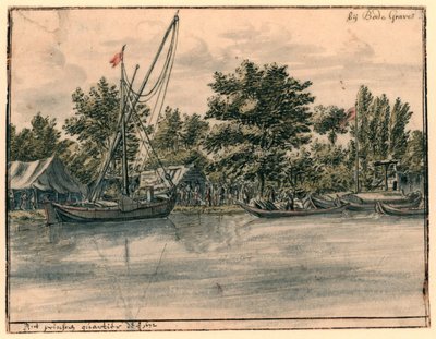 Utsikt over Willem IIIs kvarter nær Bodegraven av Barend Klotz (possibly)