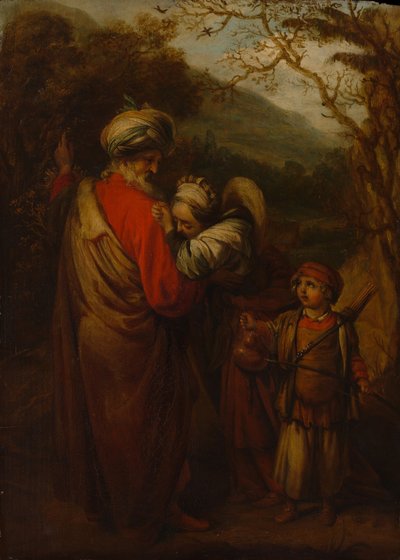 Abraham avskjediget Hagar og Ismael, 1658. av Barent Fabritius