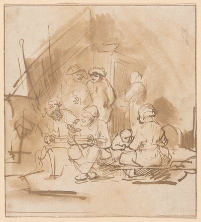 Satyr blant bøndene av Barent Fabritius