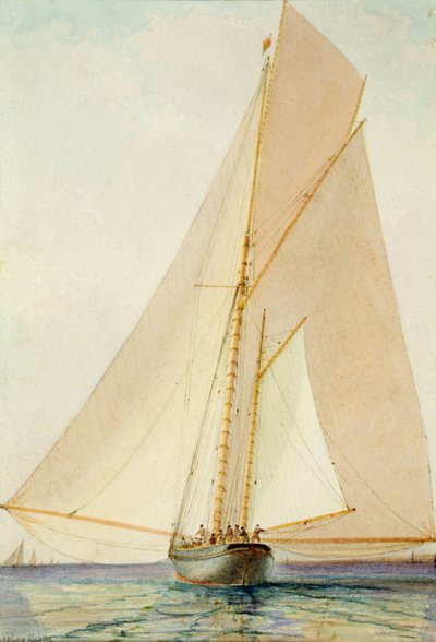 Booming out in a Light Zephyr (akvarell på papir) av Barlow Moore