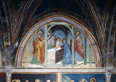 Omskjæringen, fra en serie scener i Det nye testamente av Barna da Siena