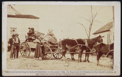 Avgang fra det gamle Homestead, Centreville, Virginia, 1862, fra Bradys Album Gallery, nr. 306 (bw-bilde) av Barnard and Gibson