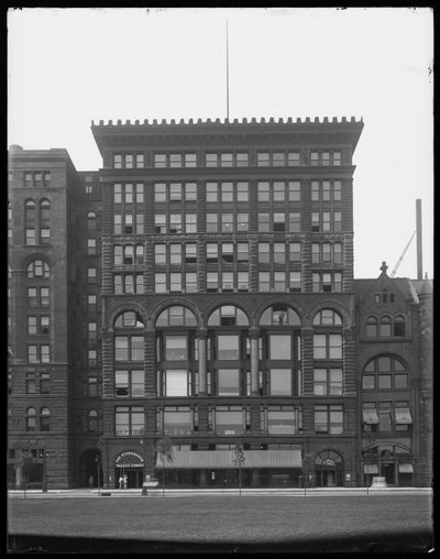 Fine Arts Building, Chicago, Illinois, USA, ca. 1903 (s/hvitt-bilde) av Barnes and Crosby