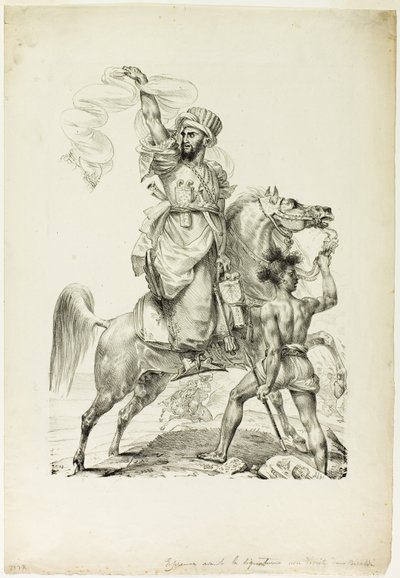 Montert Mameluke-høvding ber om hjelp av Baron Antoine Jean Gros