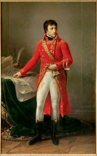 Portrett i full lengde av Napoleon Bonaparte som førstekonsul (1769-1821) Maleri av Antoine Jean Gros (1771-1835). 1802. Paris, Æreslegionens museum av Baron Antoine Jean Gros