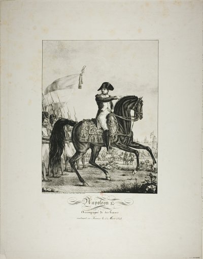 Napoleon akkompagnert av sine gode menn, returnerte til Frankrike 1. mars 1815 av Baron François Pascal Simon Gérard