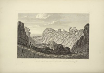 Utsikt over det indre av Crater of the Peak of Tenerife, tegnet av Gmelin, illustrasjon fra "Views of the Cordilleras and Monuments of the Indigenous Peoples of America" ​​av Alexander von Humboldt og Aime Bonpland, 1813 av Baron Friedrich Alexander von Humboldt