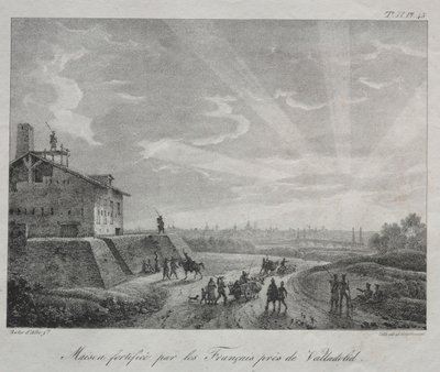 Spansk kampanje: En bygning befestet av franskmennene nær Valladolid av Baron Louis Albert Guillain Bacler d
