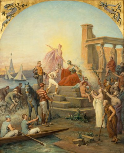 Allegory of Sports, 1896 av Baron de Coubertin Frédy Charles Louis