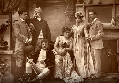 Drury Lane Company i A Run of Luck, ved Drury Lane Theatre, London, 1886 av Barraud